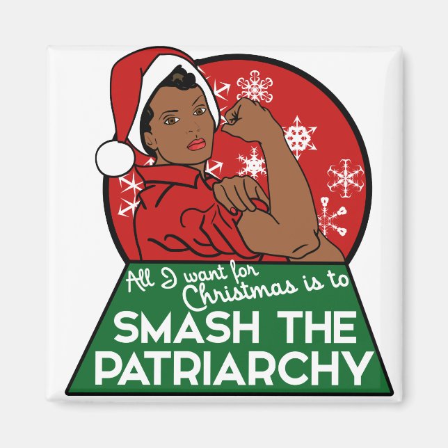 Feministische Weihnachten Magnet (Vorne)