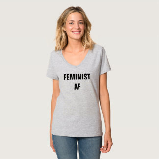 Feministischer AF V-Hals T - Shirt