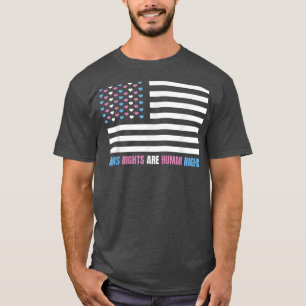 Feministischer Feminismus Amerikanische Flag Trans T-Shirt