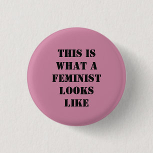 Feministischer Knopf Button