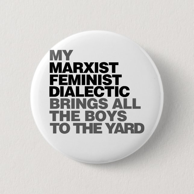 Feministischer Spaß Button (Vorderseite)