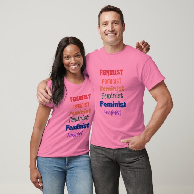 Feministischer Spaß Schriftart Stolz - T - Shirt (Unisex)