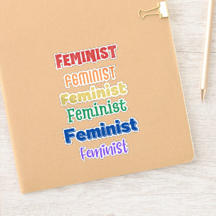 feministischer Stolz - lustiger Schriftart - trans Aufkleber