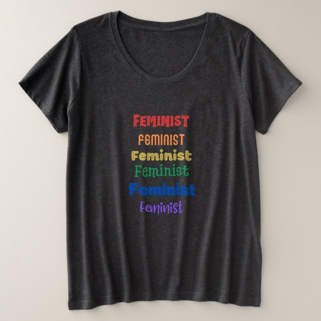 feministischer Stolz "plus size"-T - Shirt (Design vorne)