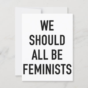 Feministischer T - Shirt - wir sollten alle Femini Postkarte