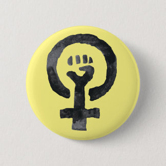 Feministisches Faust-Symbol Button