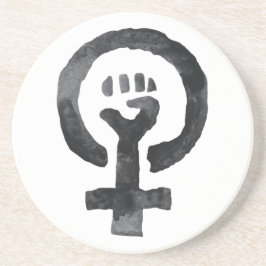 Feministisches Faust-Symbol Sandstein Untersetzer