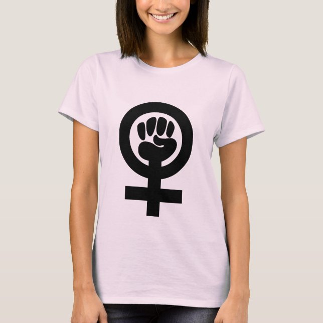 Feministisches Faust-Symbol-Shirt T-Shirt (Vorderseite)