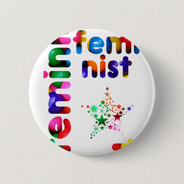 Feministisches Geleebonbon Button (Vorderseite)