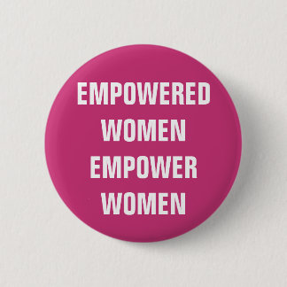 feministisches rosa und weißes bevollmächtigtes button