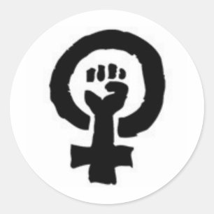 Feministisches Symbol Runder Aufkleber