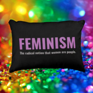 Feministisches Zitat Akzent Kissen - Fett dekorier