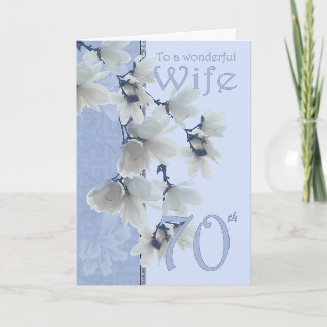 Femme 70 Anniversaire - Carte d'anniversaire Femme (Devant)