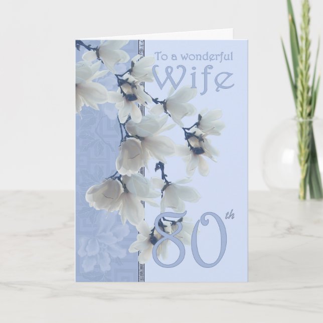 Femme 80 Anniversaire - Carte d'anniversaire Femme (Devant)