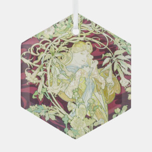 Femme à marguerite - Bericht über die Textilplat Ornament Aus Glas