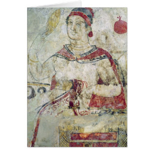 Femme à sa toilette, détail d'un funéraire