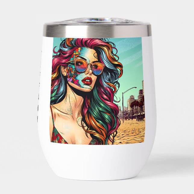 Femme Abstraite personnalisée à la plage (Avant)