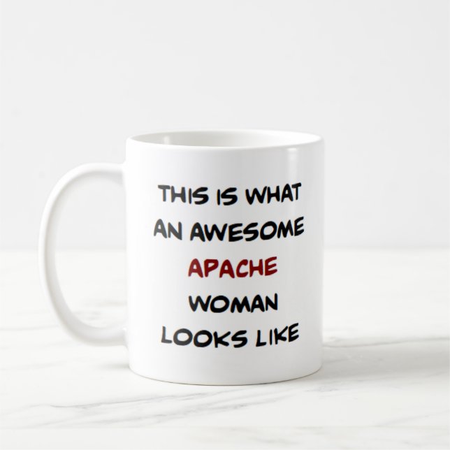 femme apache, superbe mug à café (Gauche)