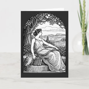 Femme Art Nouveau lisant sous un arbre de style vi