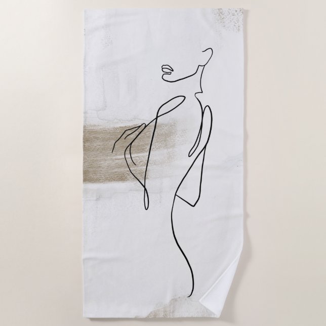 Femme Artiste Artiste Artiste Art Beach Serviette (Devant)