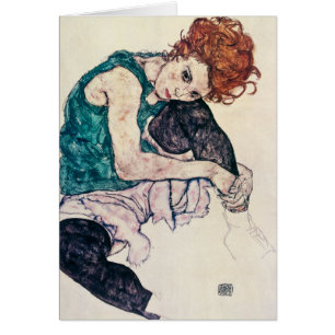 Femme assise par Schiele d'Egon