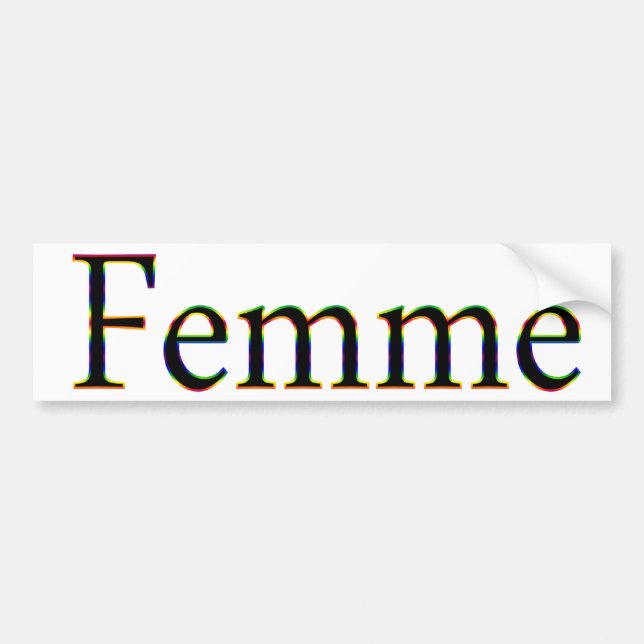 Femme Autoaufkleber (Vorne)