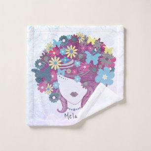 Femme Aux Cheveux Fleurs Plutôt Personnalisée