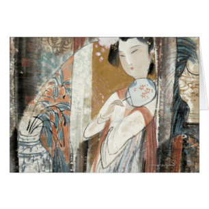 Femme avec l'épingle à cheveux florale