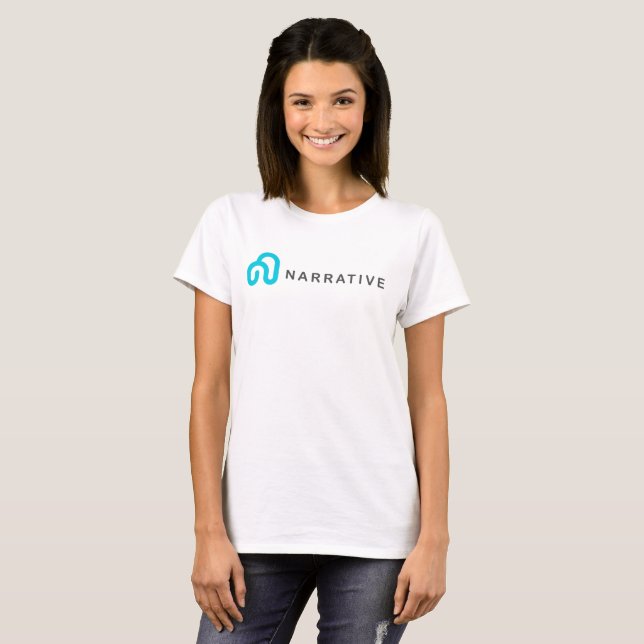 Femme avec NRVE, T-shirt narratif (Devant entier)