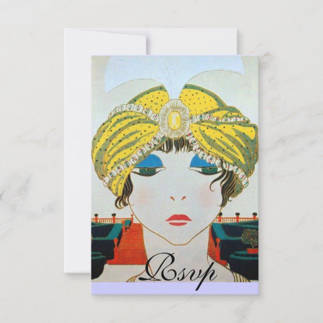 FEMME AVEC ORIENTAL JAUNE TURBAN RSVP (Devant)