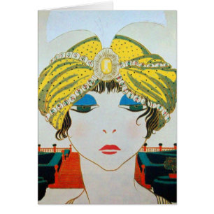 FEMME AVEC TURBAN JAUNE ORIENTAL / Mode Beauté