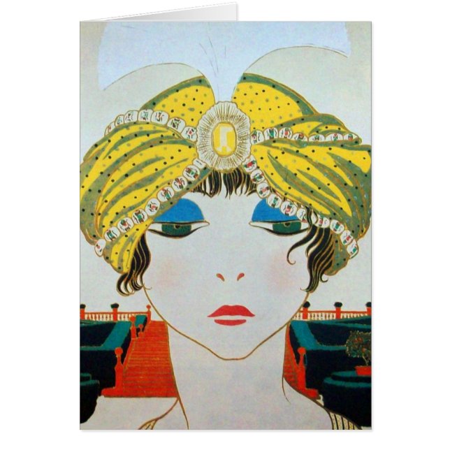 FEMME AVEC TURBAN JAUNE ORIENTAL / Mode Beauté (Devant)