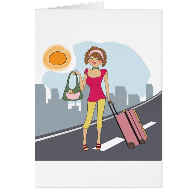 Femme avec une valise (Devant)