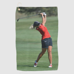 Femme balançant un terrain de golf Serviettes de g