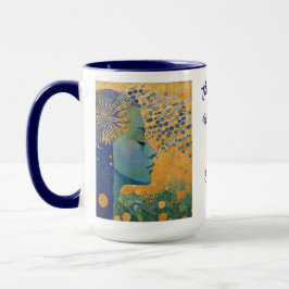 Femme Bleue Laisser Aller Contrôle Mug