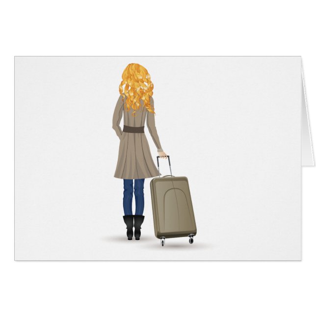 Femme blonde avec la valise (Devant horizontal)