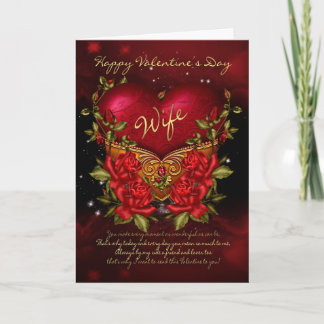 Femme, Carte Saint Valentin avec Coeur et Rose