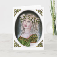 Femme celte, carte de voeux de Guinevere