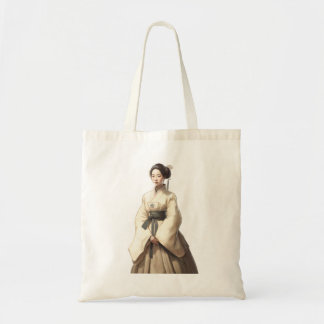 Femme coréenne dans le Sac fourre-tout de Hanbok