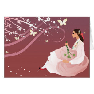 femme coréenne portant un hanbok