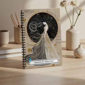 Femme cosmique céleste Carnet personnalisé