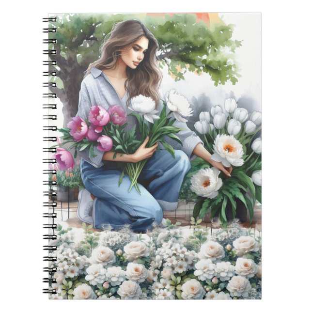 Femme dans le Journal du Jardin des fleurs (Devant)