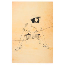 Femme de 24'' x 36'' en osier