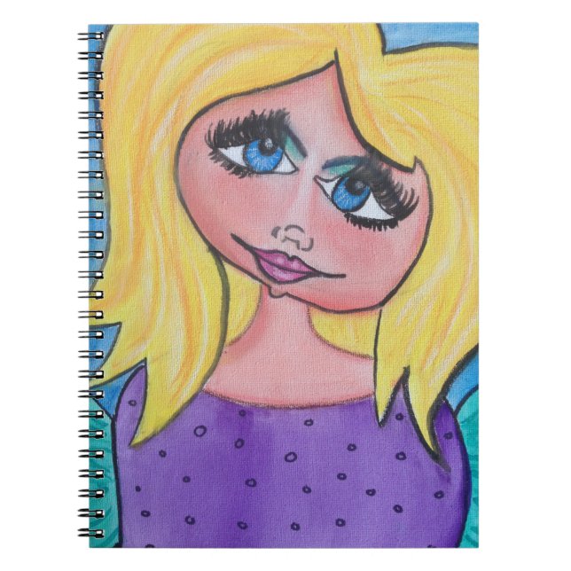 Femme de caverne - carnet - blonde (Devant)