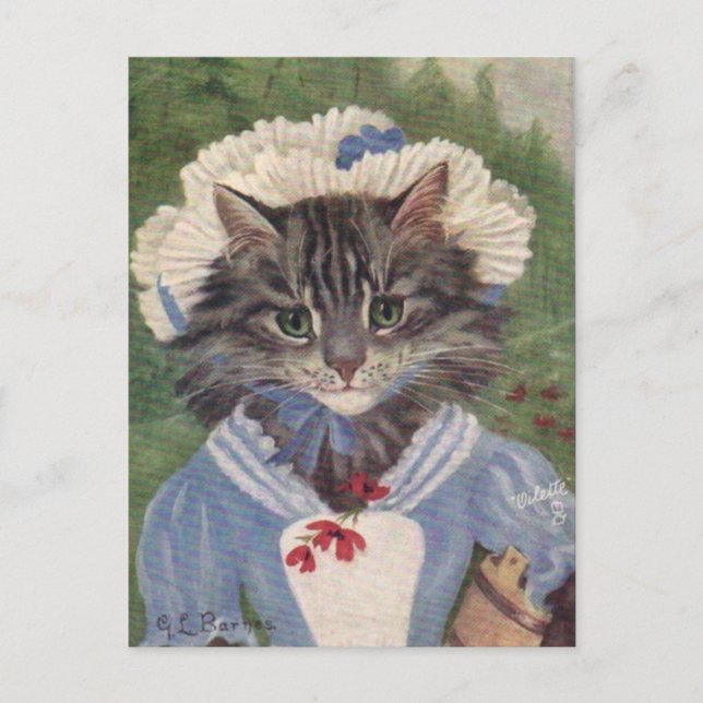 Femme de chambre Chat Postkarte (Vorderseite)
