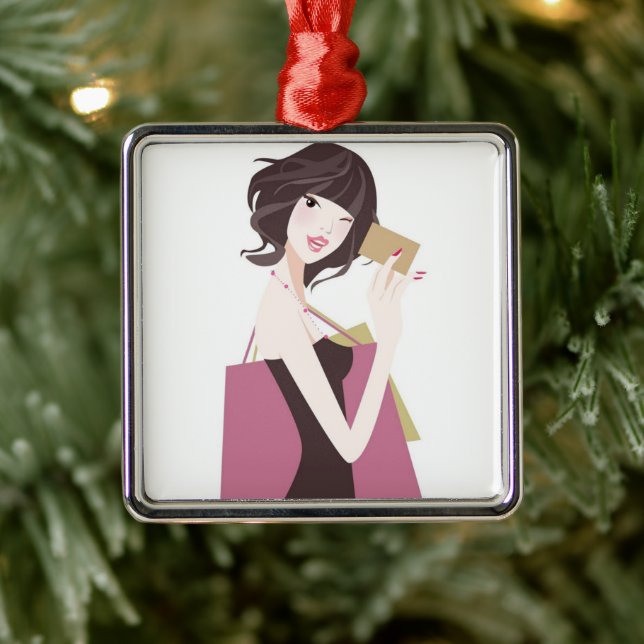 ****FEMME DE SHOPPING SPÉCIALE**** ORNEMENT DE NOË (Arbre)