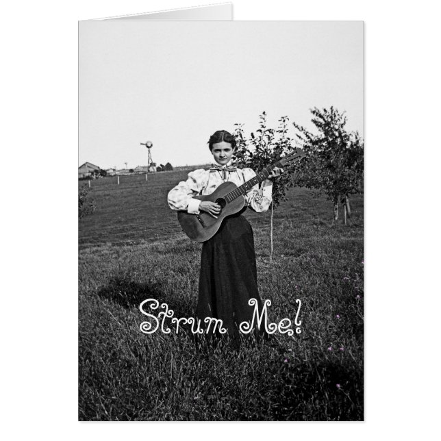 Femme des années 1890 avec guitare Photo Strum Me  (Devant)