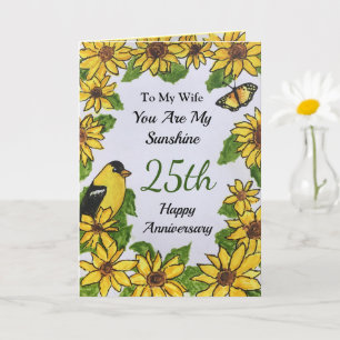 Femme du 25e anniversaire Vous êtes ma carte solei