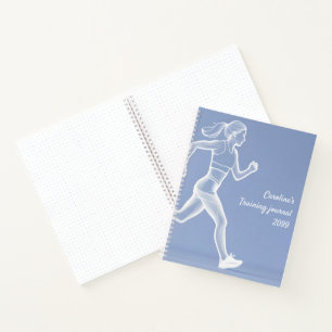 Femme en course blanc féminin bleu marine Journal