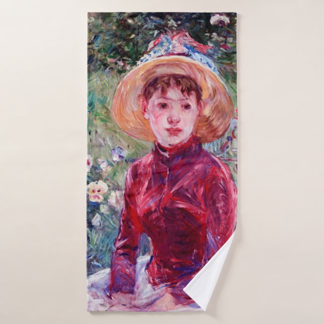 Femme en rouge, Berthe Morisot (Serviette de bain)